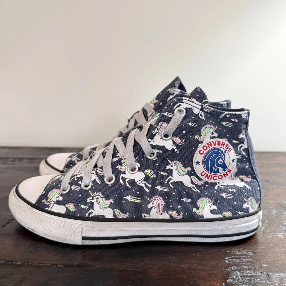 Converse Kids Chuck Taylor All Star Unicorns High Top Unicons in Navy Size 3